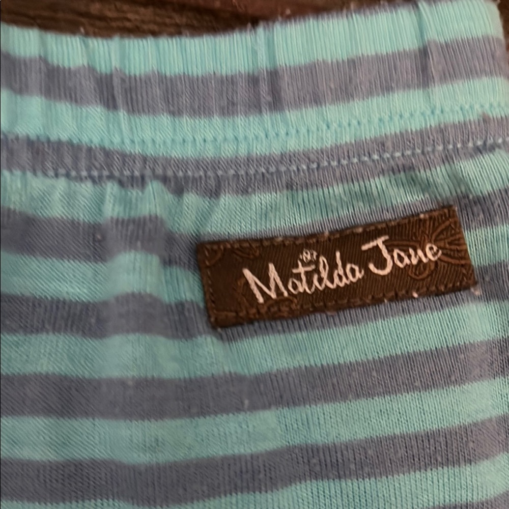 Matilda Jane Pink and Blue Pajama Set with Ruffled Details - Picture 2 of 8